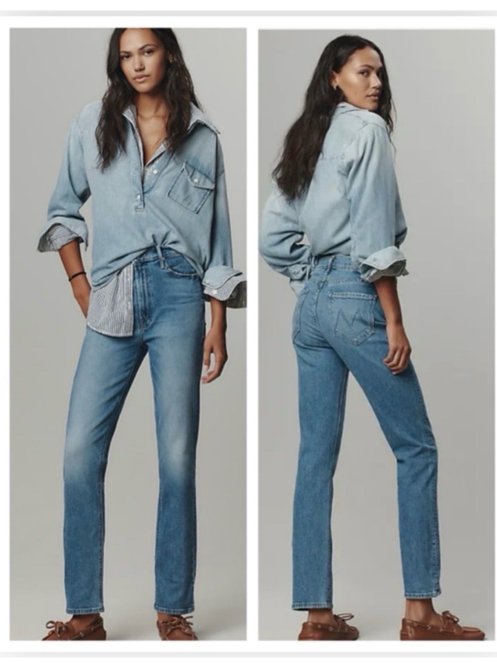 MOTHER SUPERIOR Dazzler Flood Mid-Rise Straight-Leg Jeans Trucks are for girls